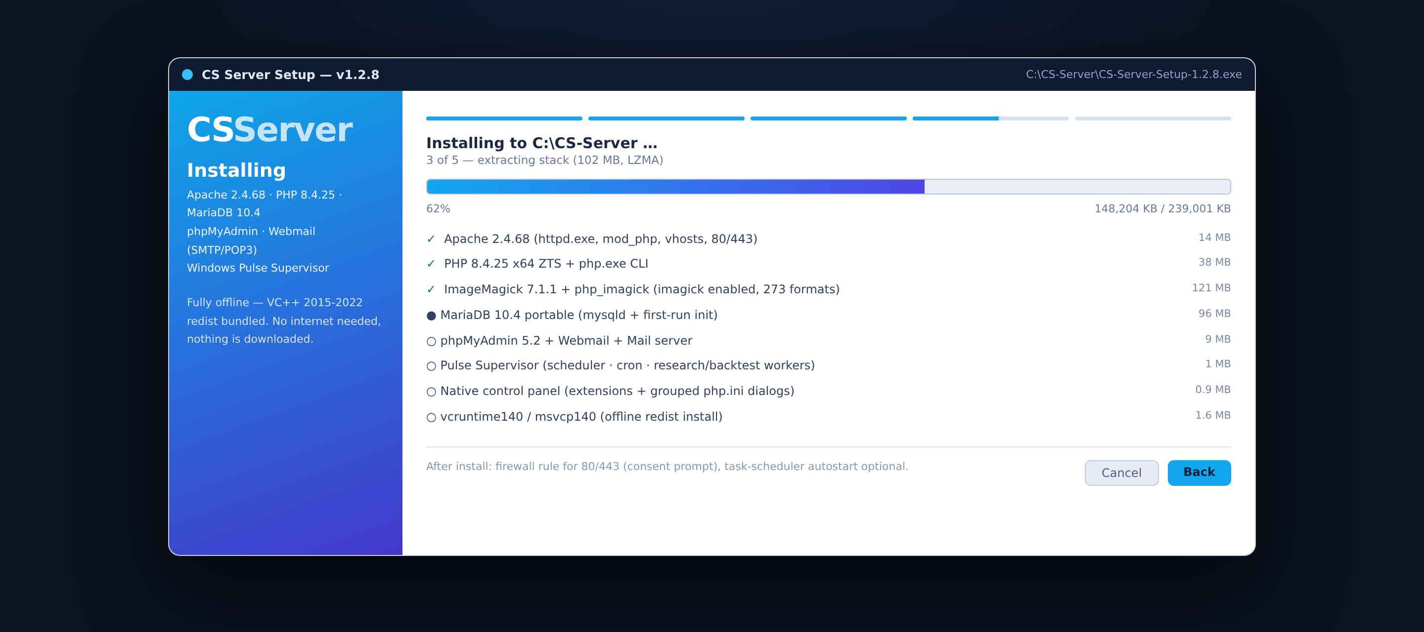 CS Server v1.2.8 — Windows Local Hosting Stack & Control Panel — gallery image 2